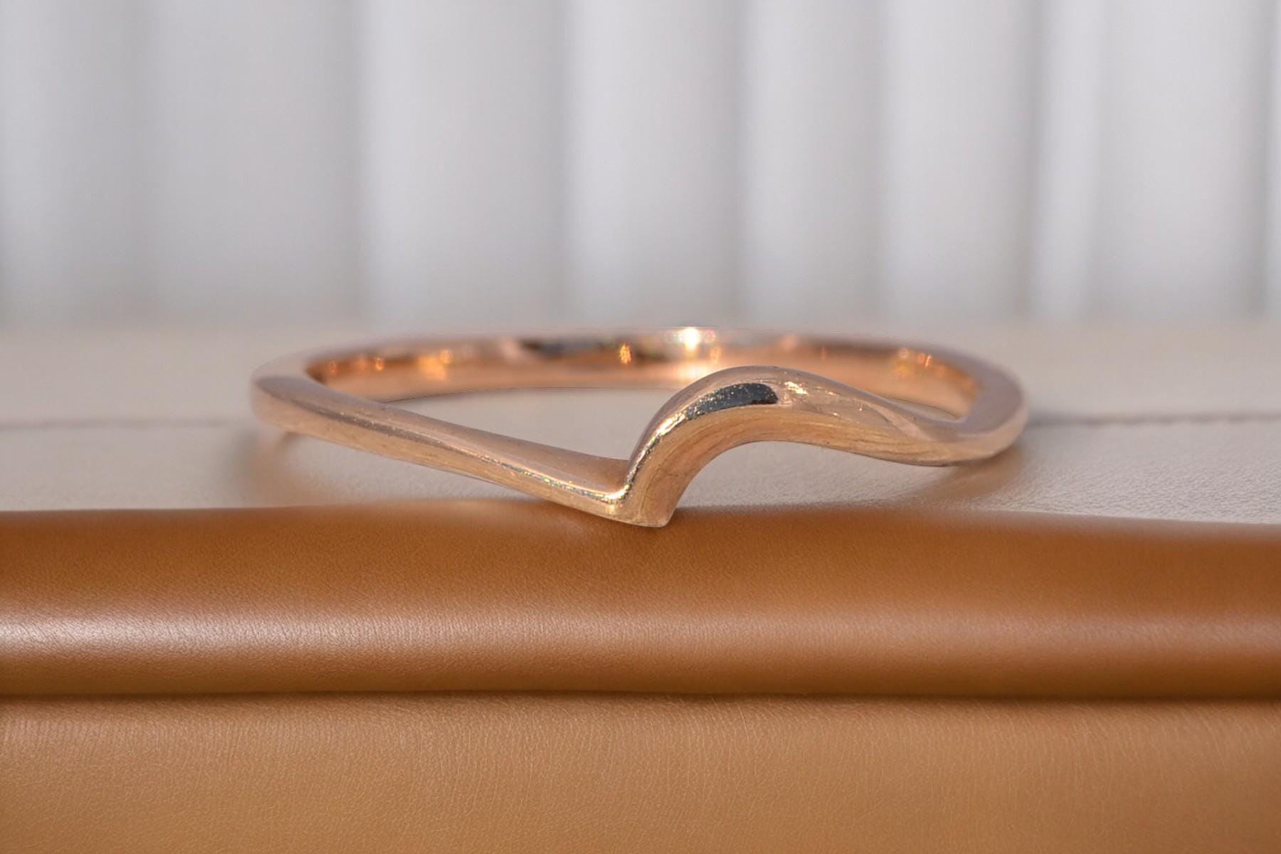 Yellow Gold Wave Ring - Etsy