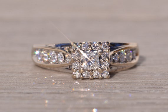 Keepsake Signed White Gold Promise Ring with Natu… - image 1