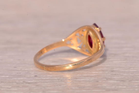 Lab Created Ruby Ring in Yellow Gold - image 4