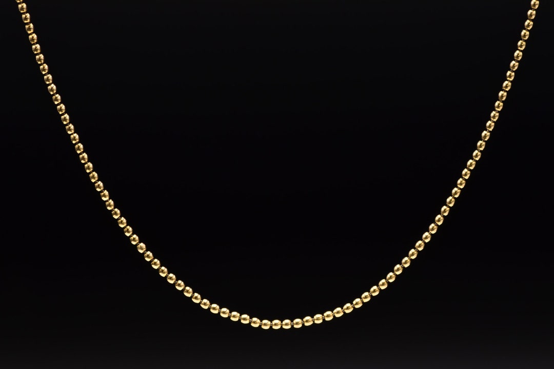 19 Inch Gold Filled Beaded Chain - Etsy