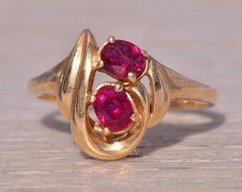 Rubin Ring in Gelbgold