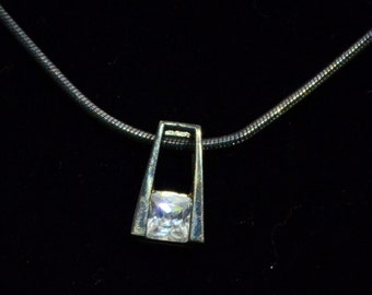 Sterling Silver and Crystal Necklace