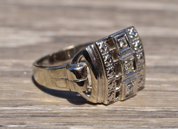 Art Deco Transitional Diamond Ring - image 2