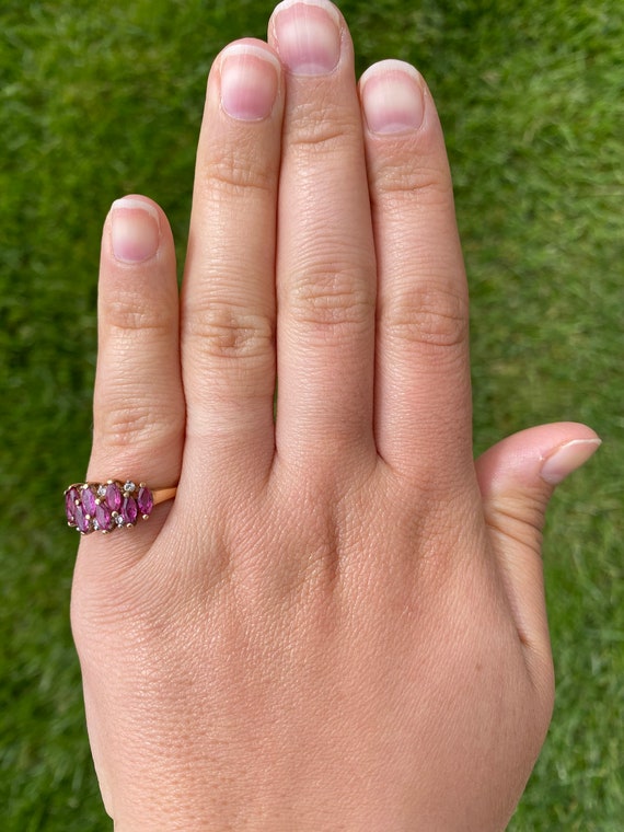Argyle Patterned Ruby and Diamond Ring - image 7