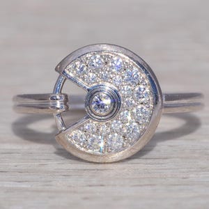 Cartier Amulette Ring in 18 Karat White Gold