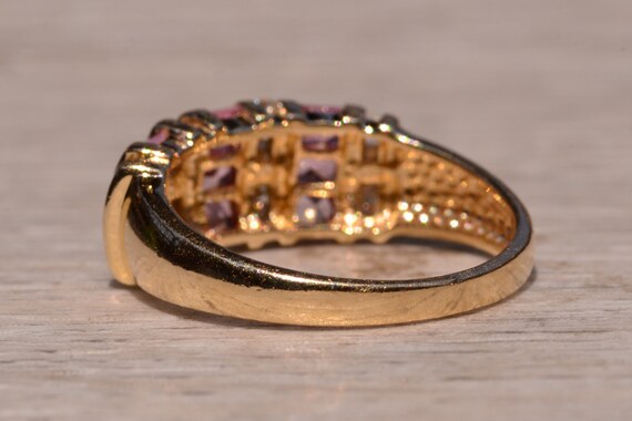 Pink Topaz and Diamond Set Ring - image 3