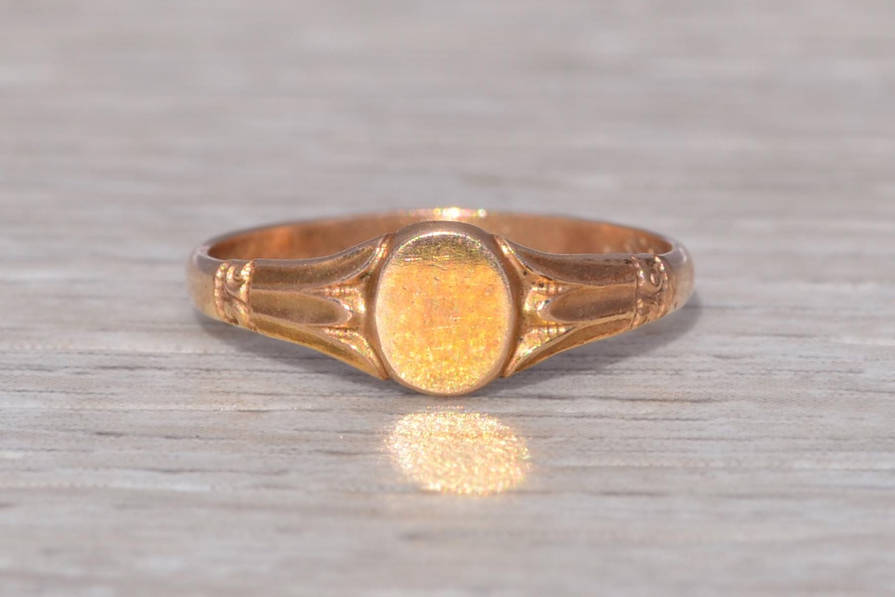 Gold Filled Baby Signet Ring - Etsy