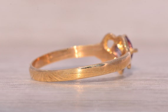 Lab Created Color Change Ring in Yellow Gold - image 4