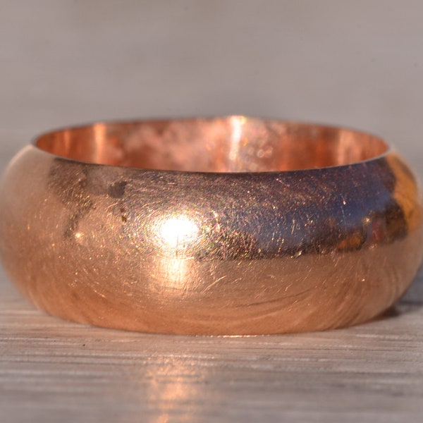 Antique Wide Rose Gold Band