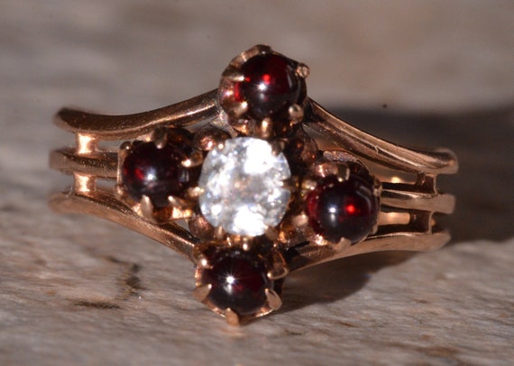 Original Victorian Rose Gold Boho Ring - image 1