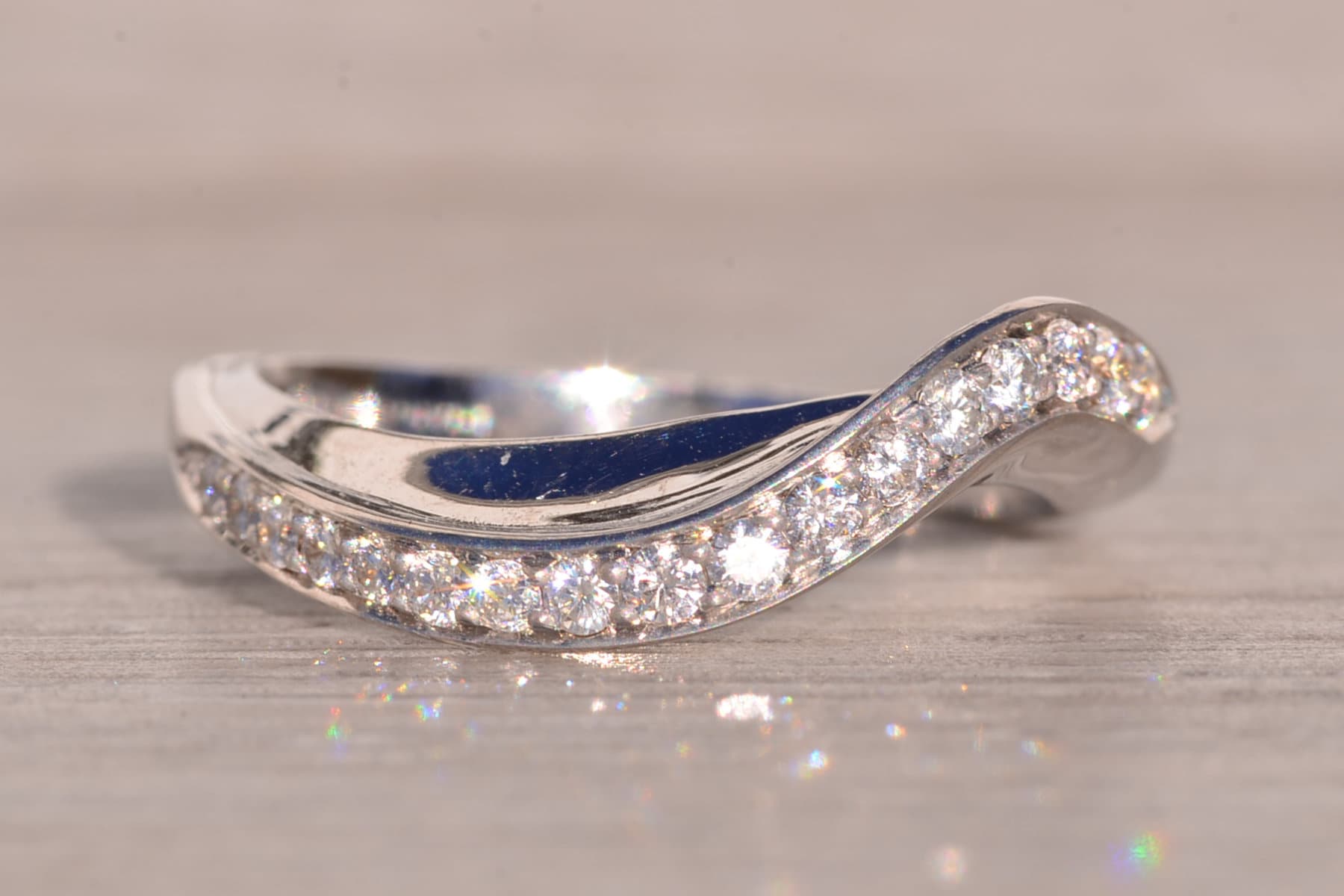 Designer Signed Wave Ring With Natural Diamonds - Etsy