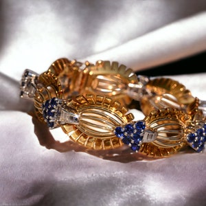 Retro Era Tiffany and Company Sapphire and Diamond Bracelet image 10