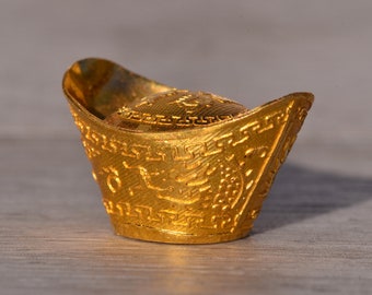 Chow Thai Fook Wealth Ingot Yuan Bao in 999 24 Karat Gold