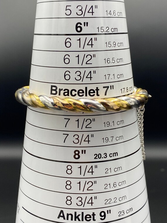Multicolored Twist Bangle in Sterling Silver - image 8