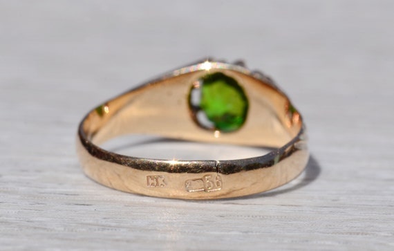 Gentleman's Signed 14K Rose Gold English Ring set… - image 4