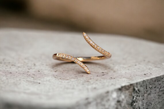 Gabriel and Co Signed Bypass Diamond Ring in Yell… - image 10