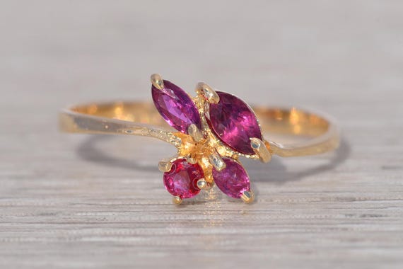Simple Ruby Ring in Yellow Gold - image 6