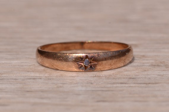 Antique Childs Diamond Ring in Rose Gold - image 1