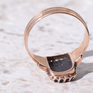 Victorian Rose Gold Ring set with Onyx Intaglio image 4