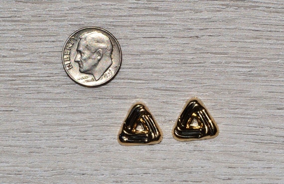 Yellow Gold Triangular Earring Jackets - image 1