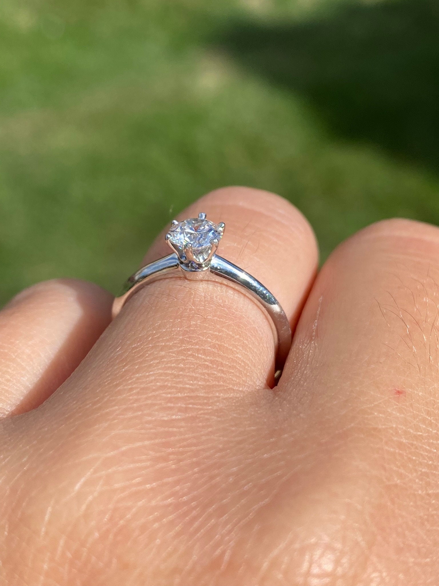 Anillo de compromiso de diamantes Tiffany Co. Solitaire 0.57 CT firmado Etsy Espana