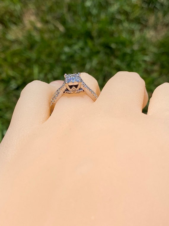 Mystery Set Engagement Ring with Split Crossed Sh… - image 9