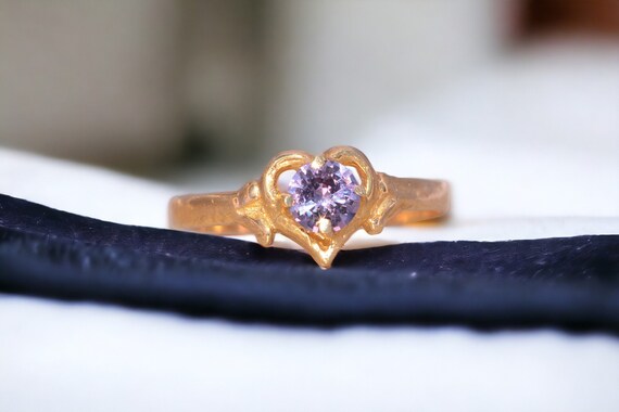 Lab Created Color Change Ring in Yellow Gold - image 10