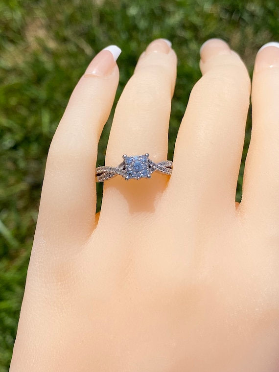 Mystery Set Engagement Ring with Split Crossed Sh… - image 7