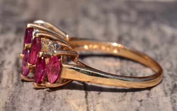 Argyle Patterned Ruby and Diamond Ring - image 3