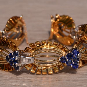 Retro Era Tiffany and Company Sapphire and Diamond Bracelet image 7