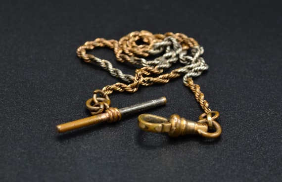 Two Tone Gold Filled Watch Chain - image 3