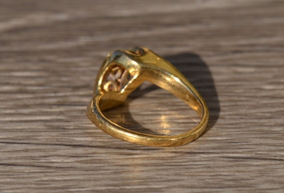 Ladies 14K Gold Modified Bypass Diamond Ring - image 3