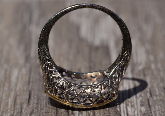 Intricate Filigree Ring Set with Diamonds - image 8