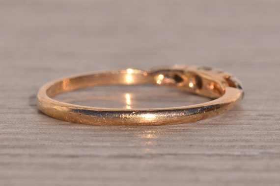 Antique Natural Diamond Band in Yellow Gold - image 4