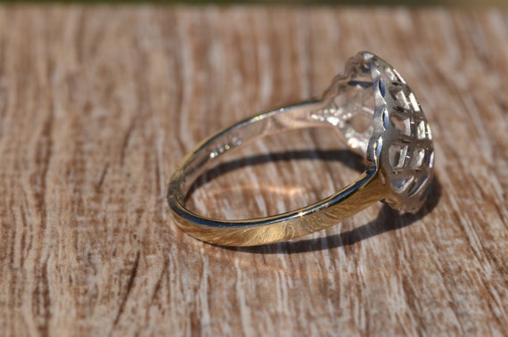 White Gold Diamond Cut Pierced Bombe Style Ring - image 3