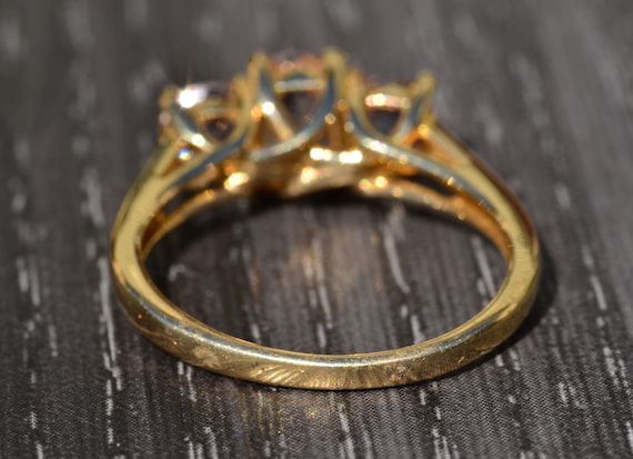 Checkerboard Cut Morganite Ring - image 3