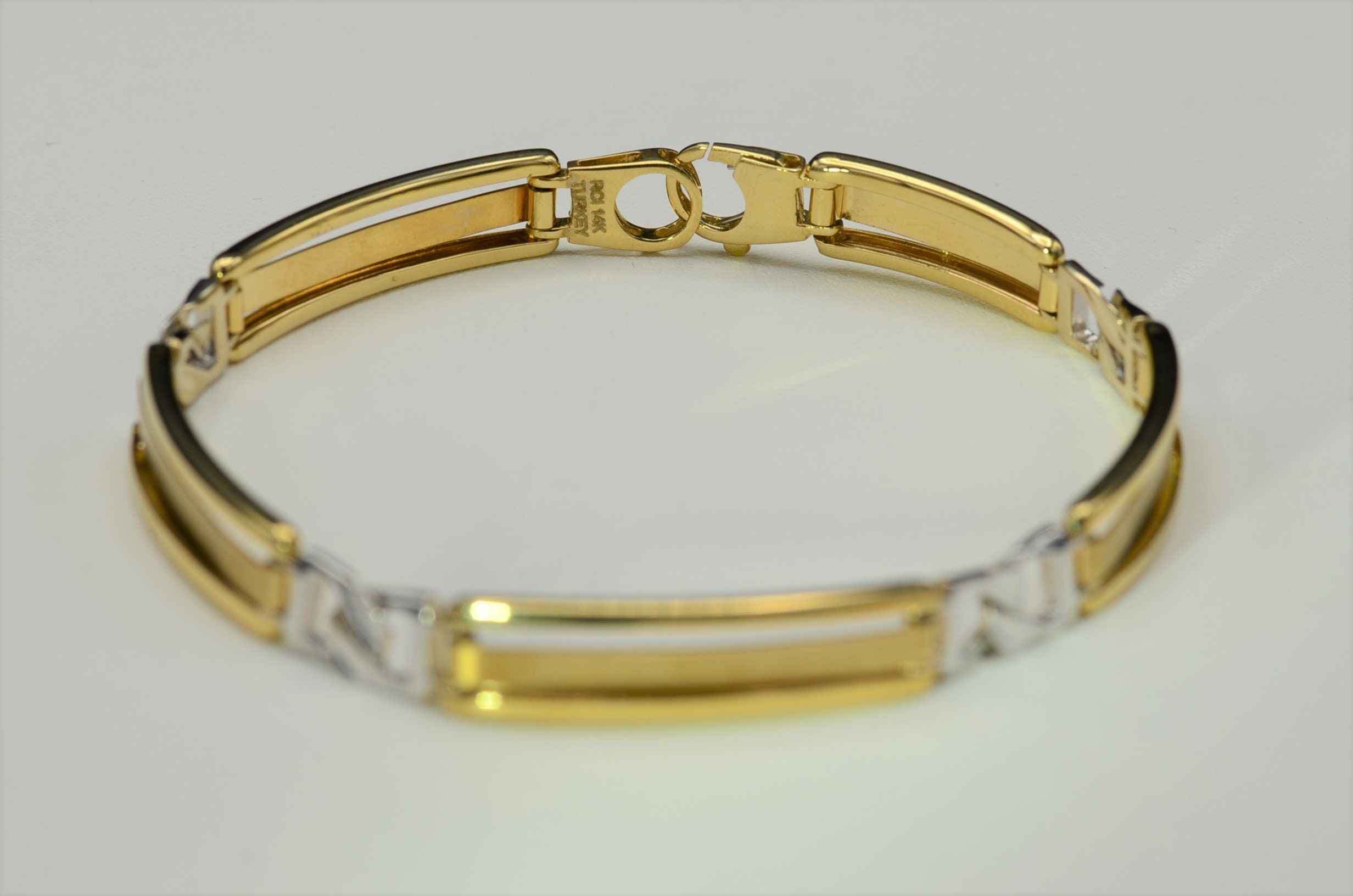 Mens two tone gold bracelet deals