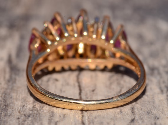 Argyle Patterned Ruby and Diamond Ring - image 4