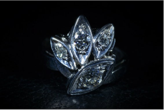 Retro Ring set with 0.50 Carats of Diamonds - image 1