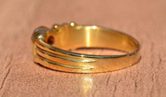 Modernist Ring Bezel set with Ruby - image 3