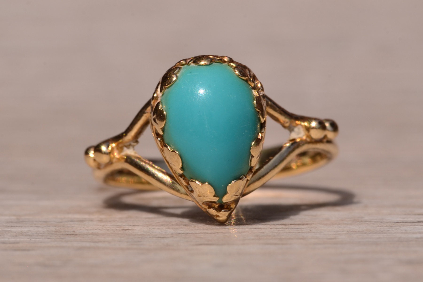 Turquoise and Diamond Gold Ring – Walker Jewelry