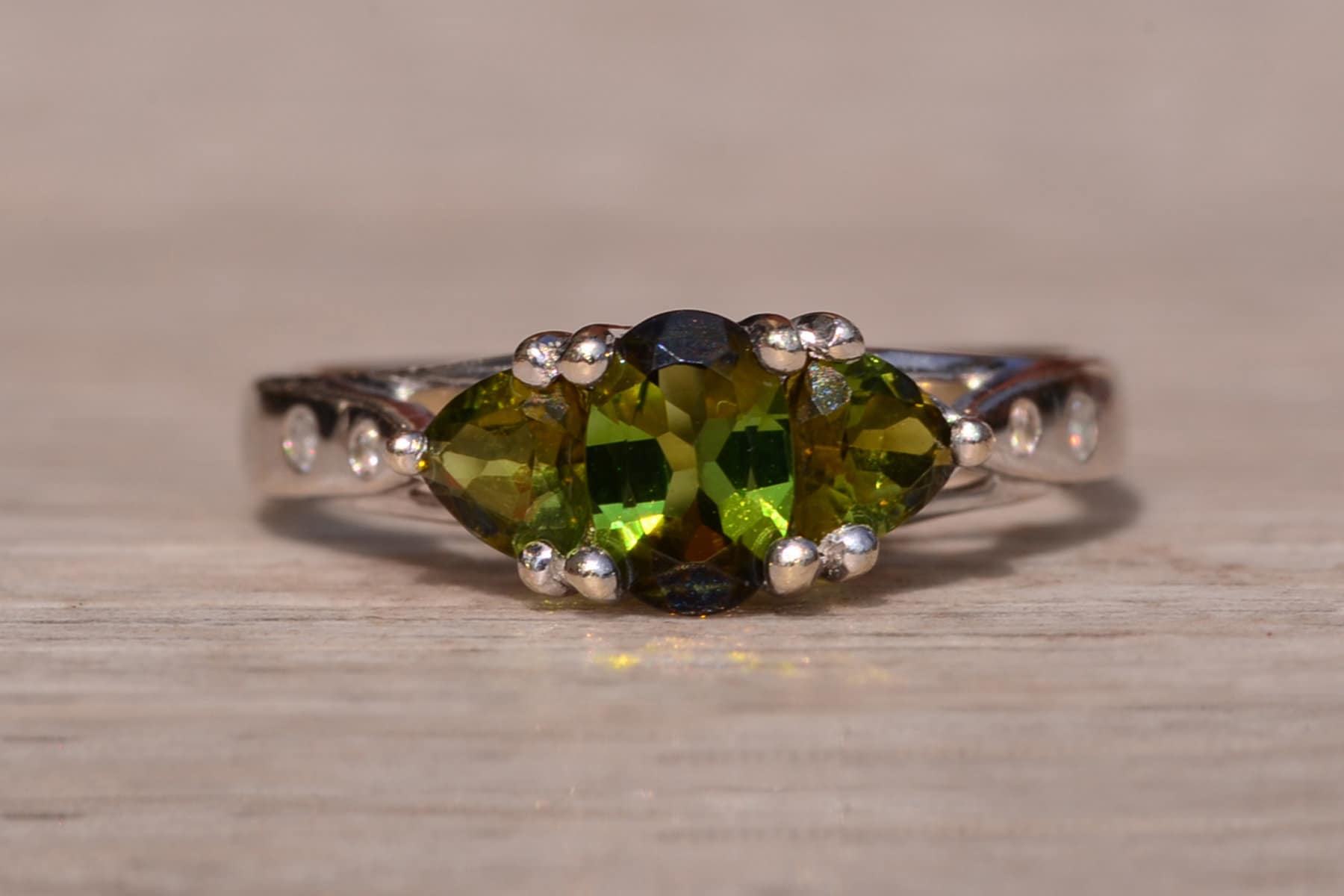 Kornerupine Ring in White Gold