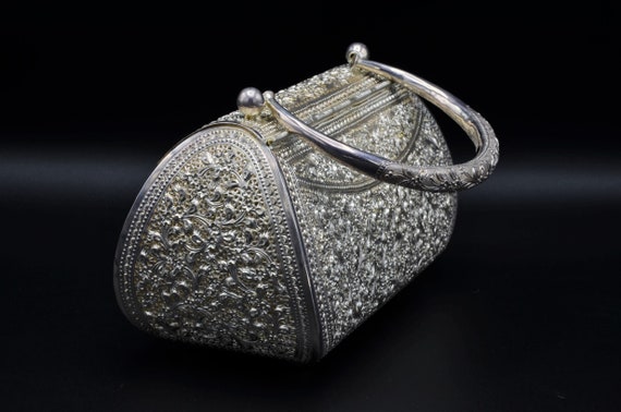 Vintage Solid Silver Handbag - image 4