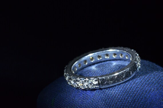 Platinum & Diamond Stackable Ring set with Diamon… - image 4