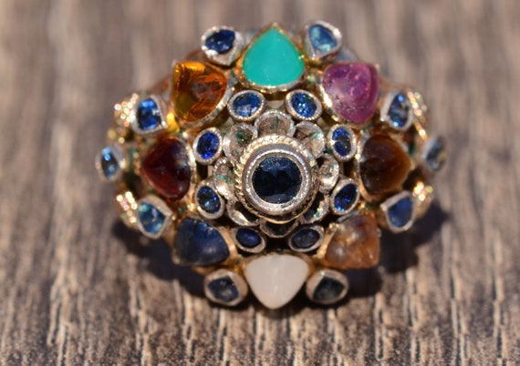 Antique Princess ring set with Sapphire Center - image 1