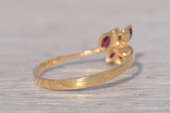 Simple Ruby Ring in Yellow Gold - image 4