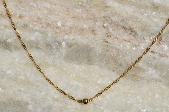 Thin Yellow Gold Station Chain - image 1