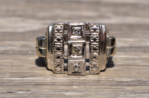 Art Deco Transitional Diamond Ring - image 1