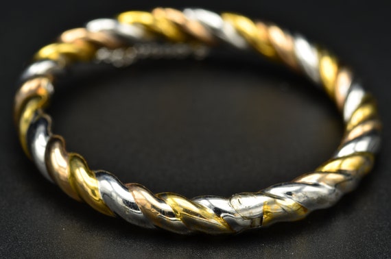 Multicolored Twist Bangle in Sterling Silver - image 2
