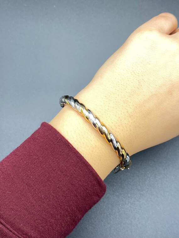Multicolored Twist Bangle in Sterling Silver - image 5
